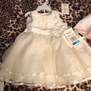New with tags Ivory baby girl dress